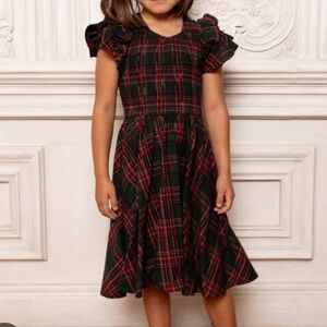 Ivy City Co Hattie Dress Evergreen Plaid Girl's 9-10Y